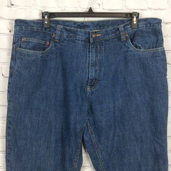 Faded Glory Men’s Jeans Sz 42x32 Green-Fleece Lined Work/Hunting/Outdoor Sports - Picture 3 of 5